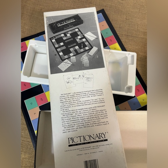 🟦 Vintage 1st Edition 1985 Pictionary Board Game Set - Picture 7 of 14